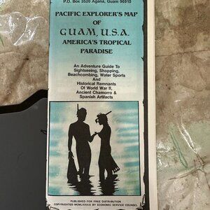 Guam USA Pacific Explorer's Map 21" x 25"